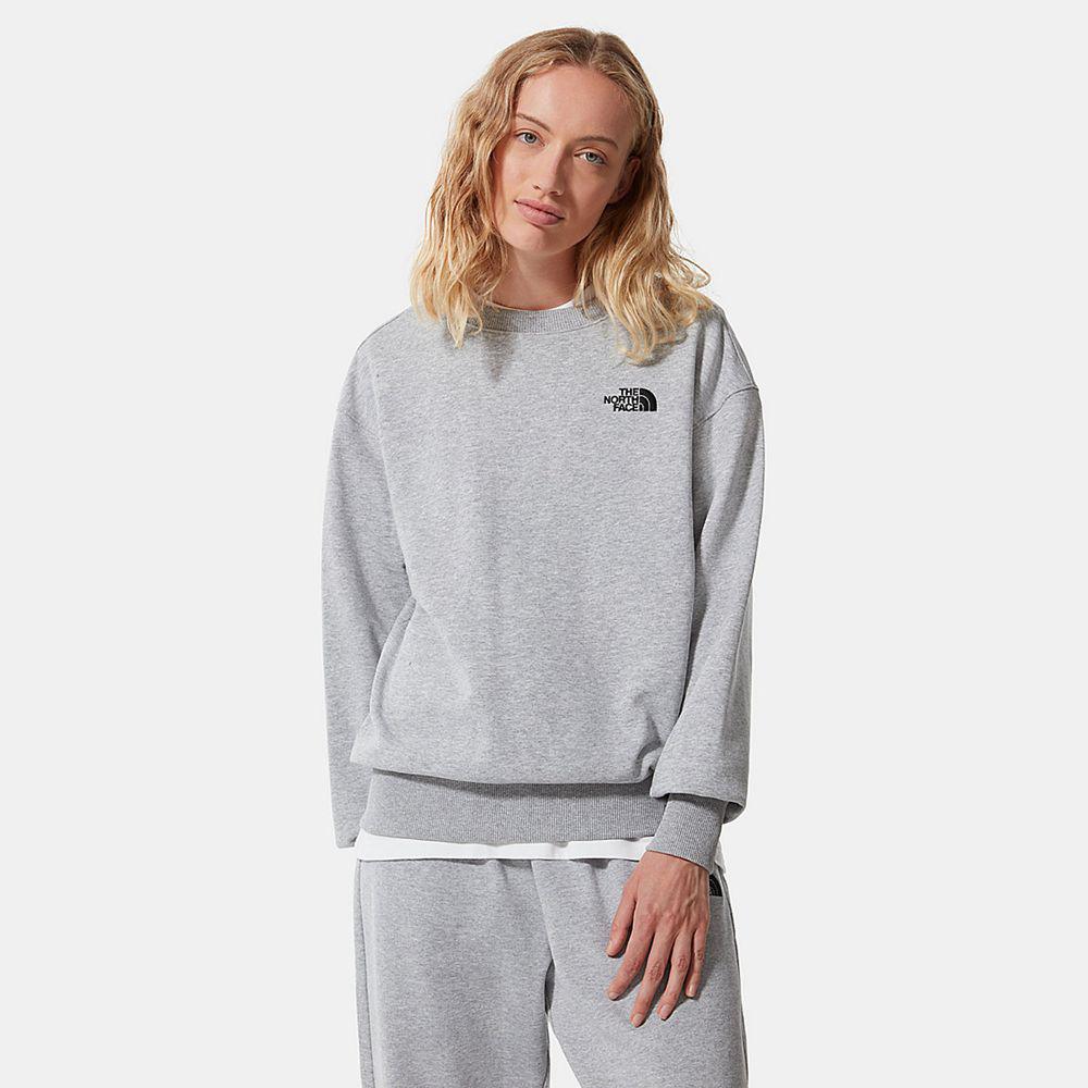 The North Face Oversized Essential Γυναικεια Φούτερ - Ανοιχτο Γκρι (NMTH53290)
